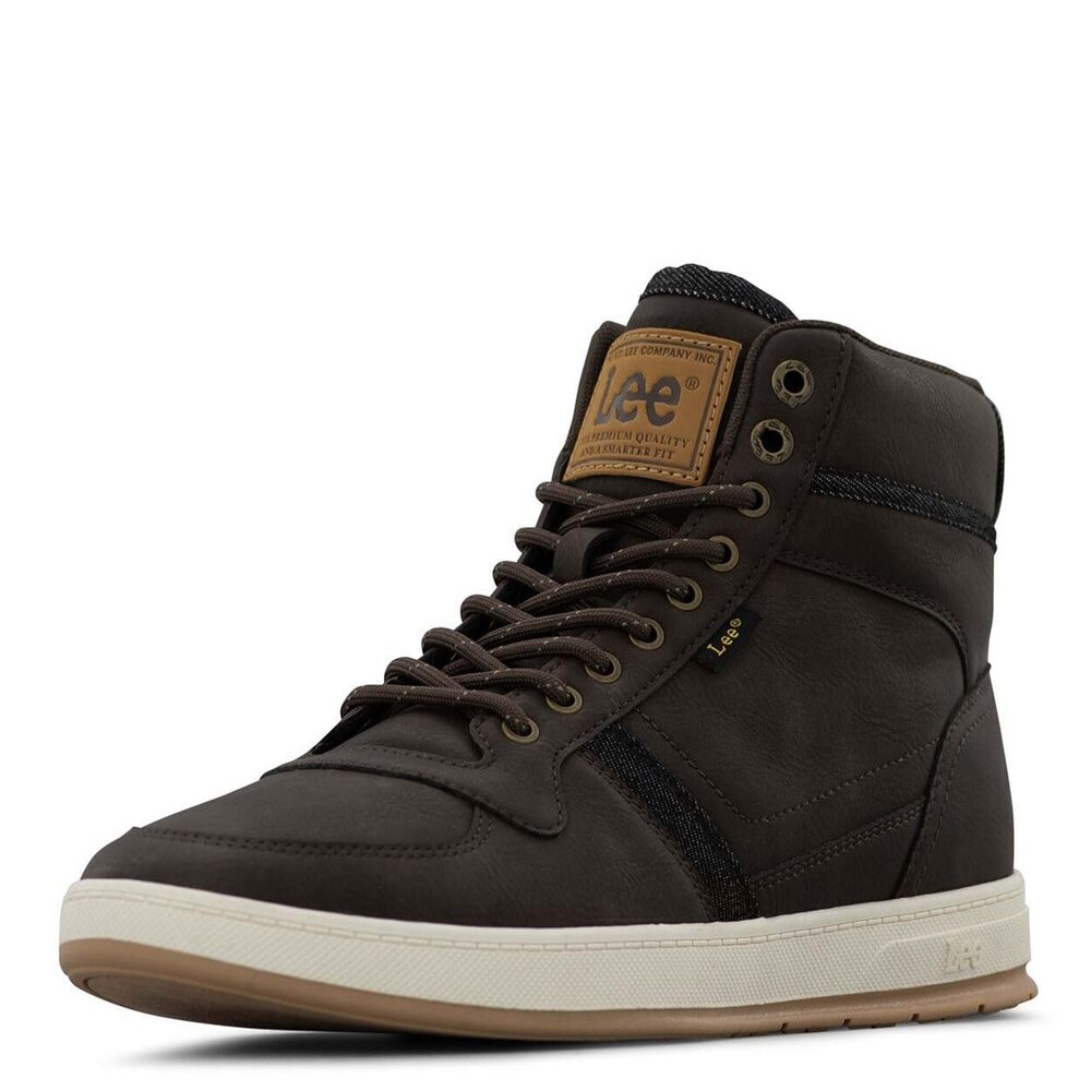 Lee Men Dayton High Top Sneakers Black 11 Medium